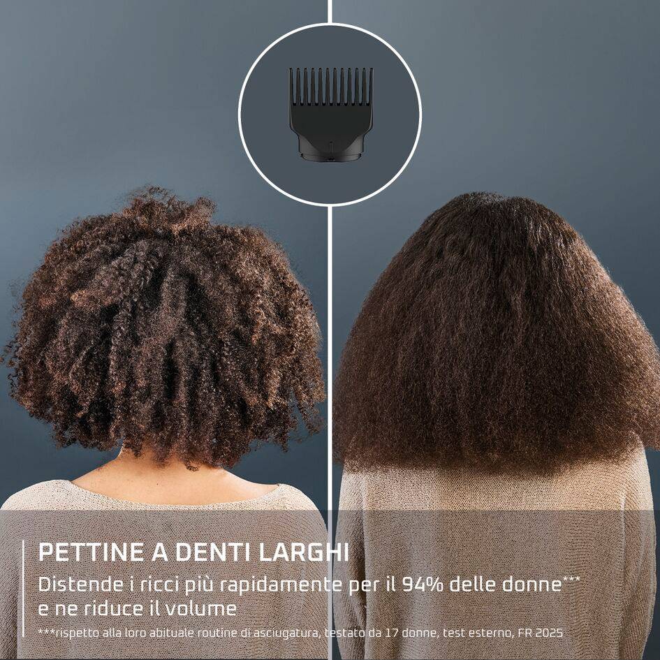 Curl Harmony, Diffusore ad Aria Calda 3 in 1, Capelli Ricci