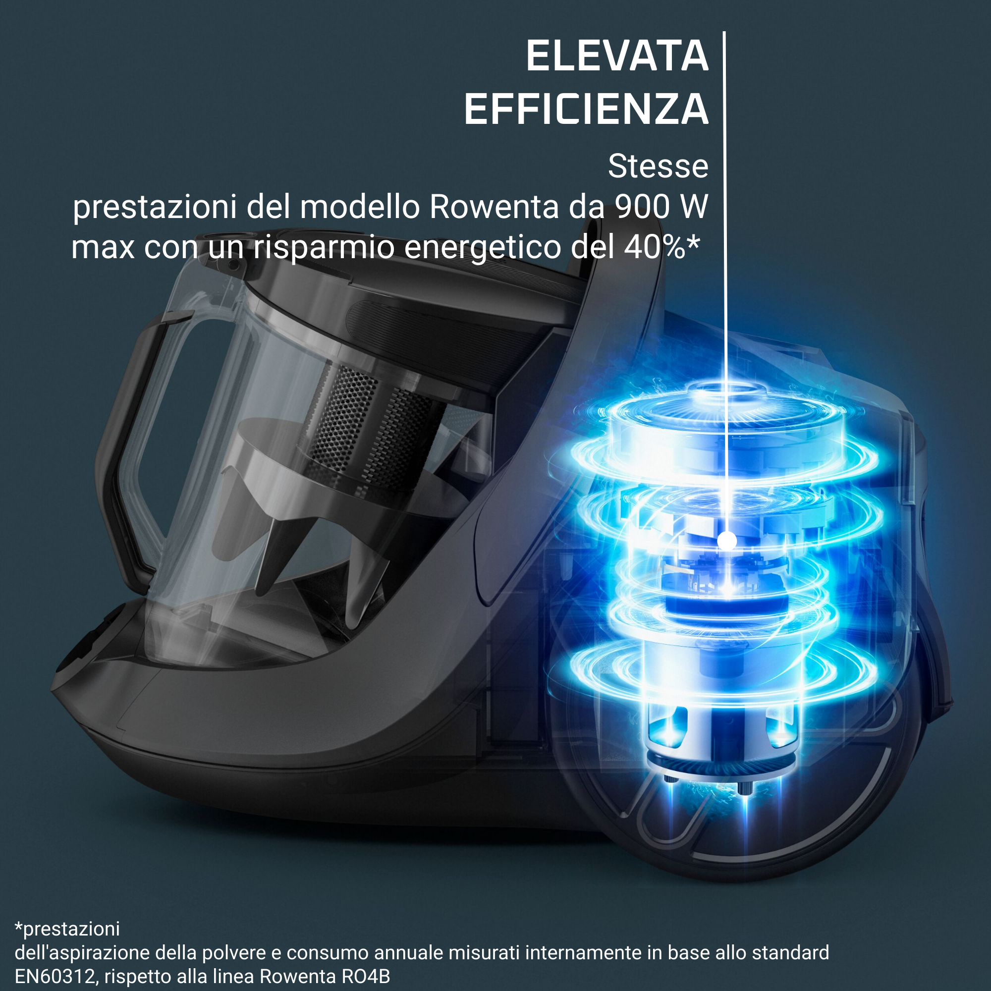 Aspirapolvere a traino senza sacco Green Force Cyclonic Effitech®+