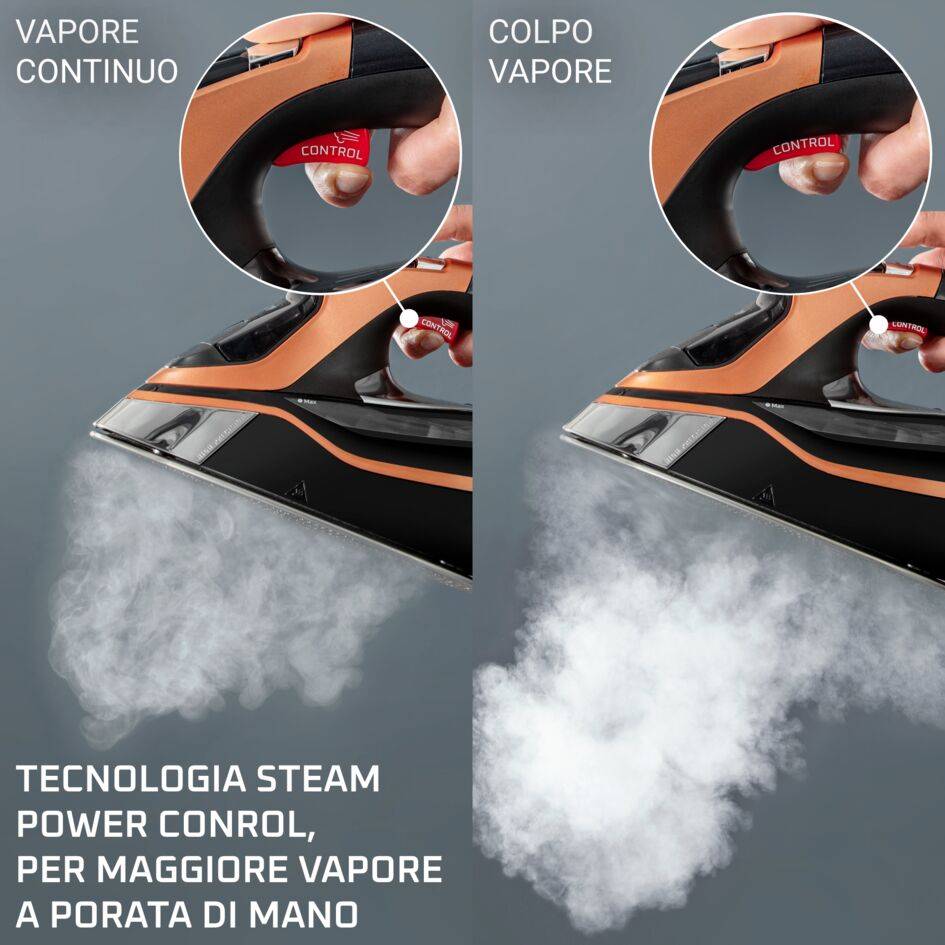 Steamforce Pro, Ferro a Vapore, 300 g/min, Smart-control, Microsteam 400, Copper