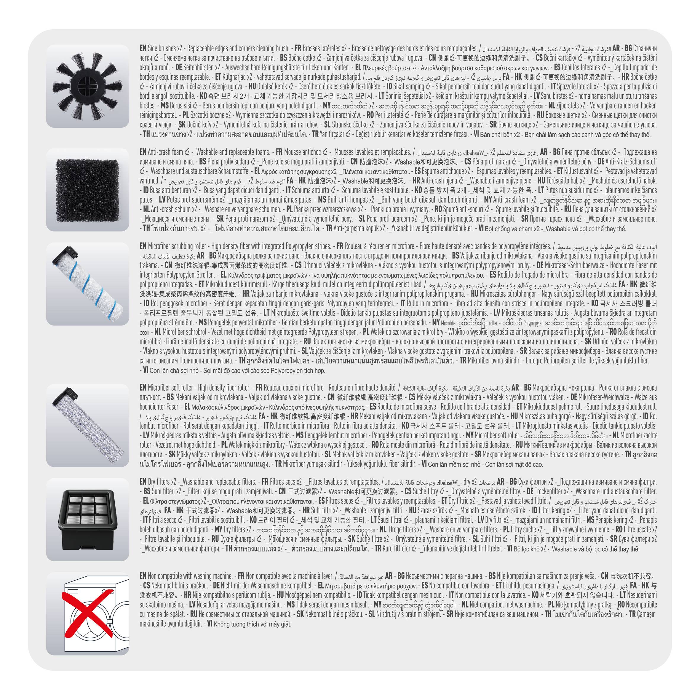 ZR335A00 Kit accessori X-CLEAN 4 Lavapavimenti senza filo