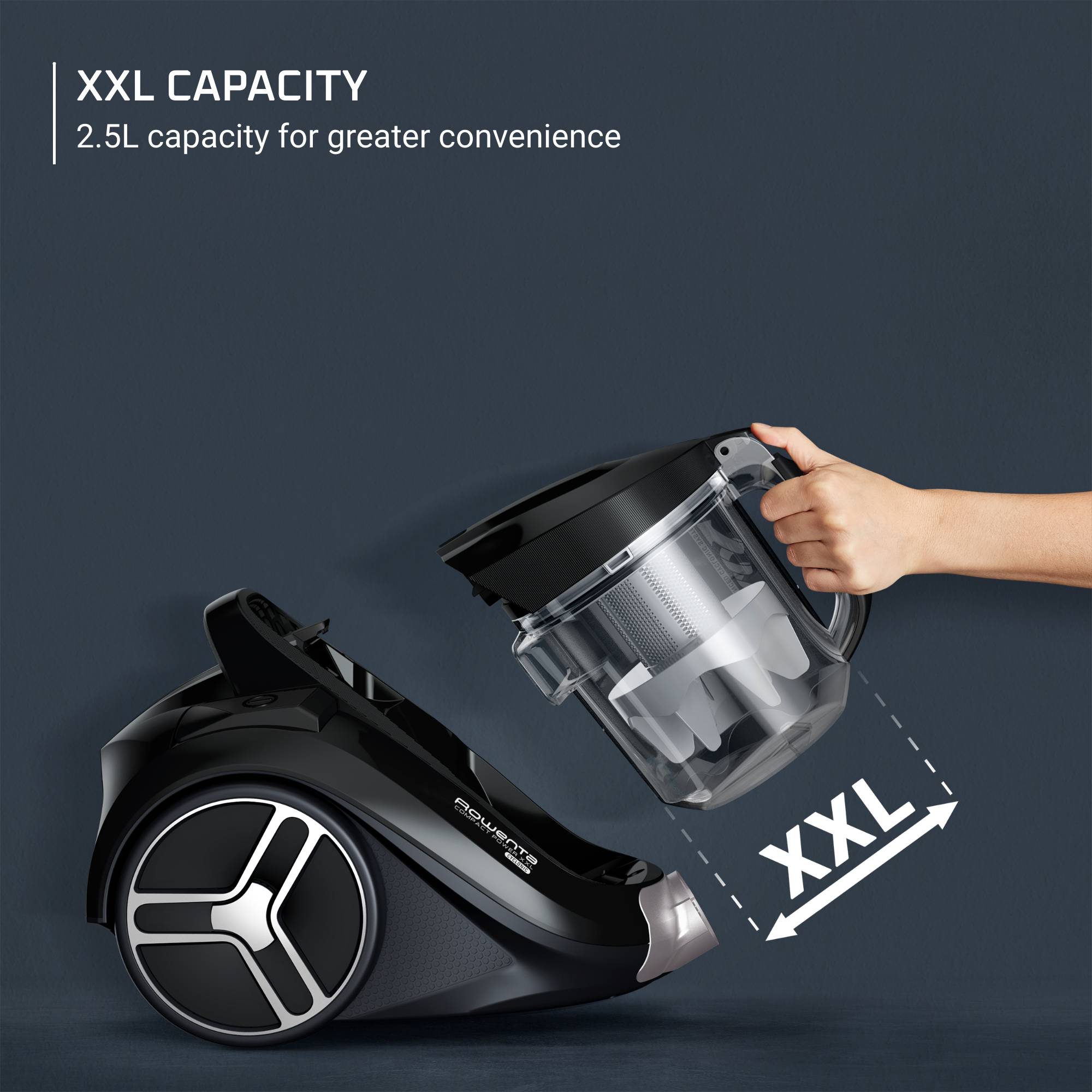 Compact Power XXL Aspirapolvere senza sacco, Total Clean Kit