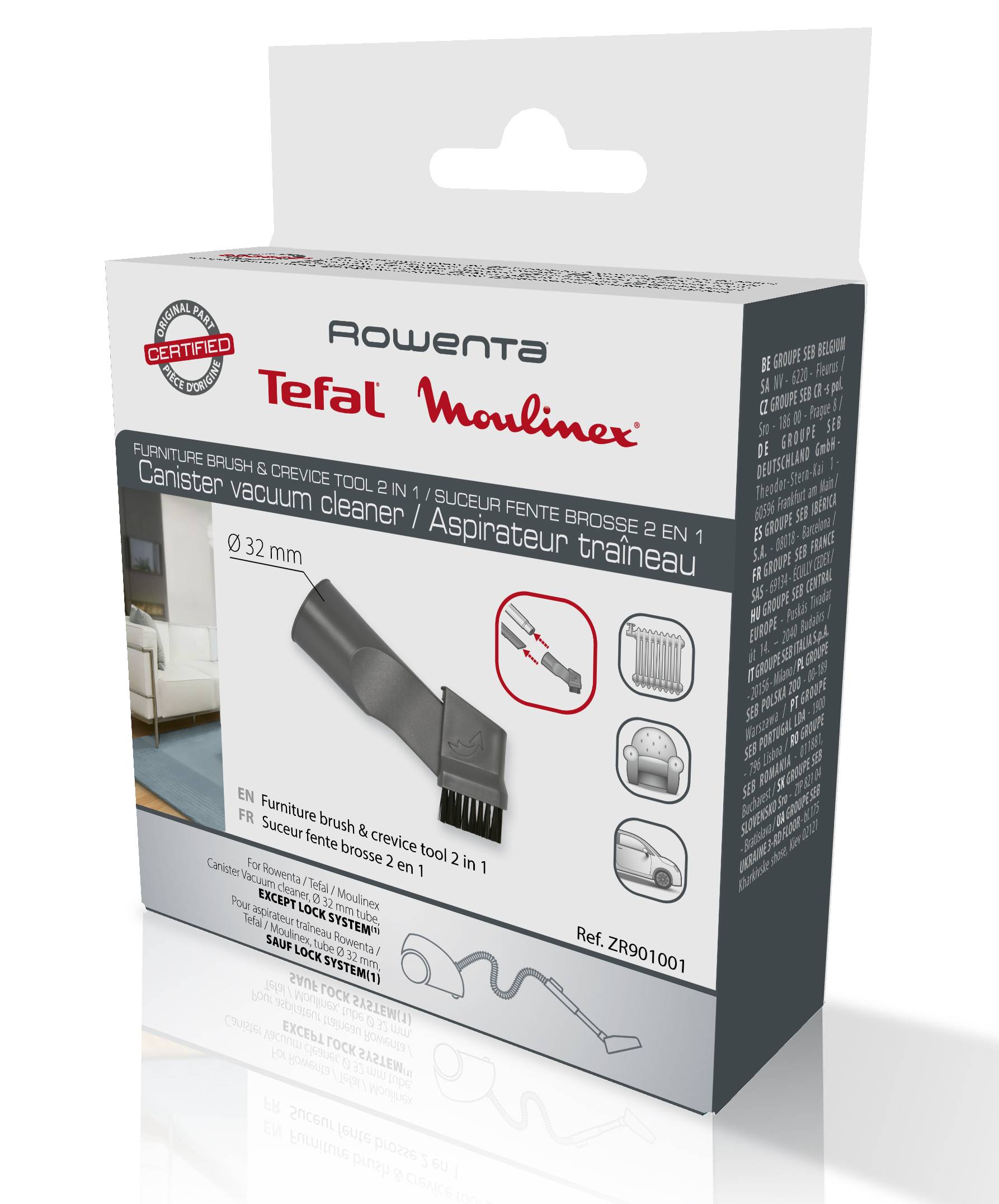 Bocchetta scanalatura e spazzola 2 in 1 ZR901001