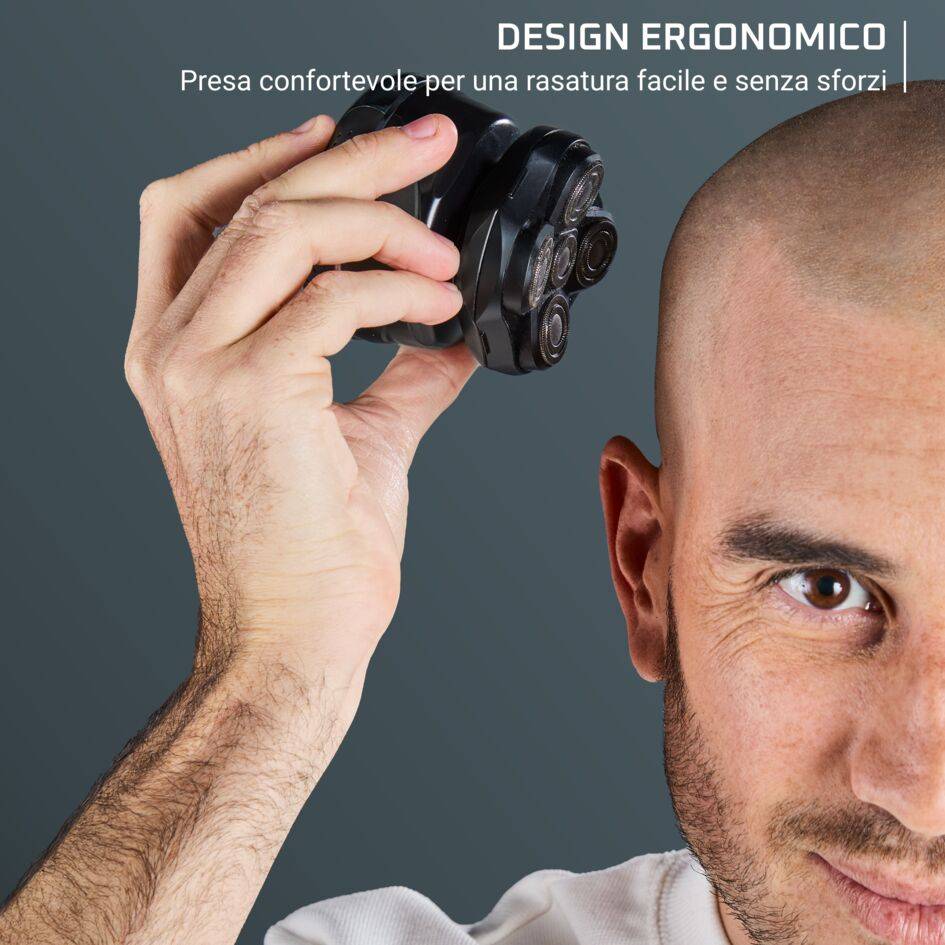 GentleBald Head Shaver, Rasoio per Capelli, 5 Testine di Rasatura, Lame in Titanio