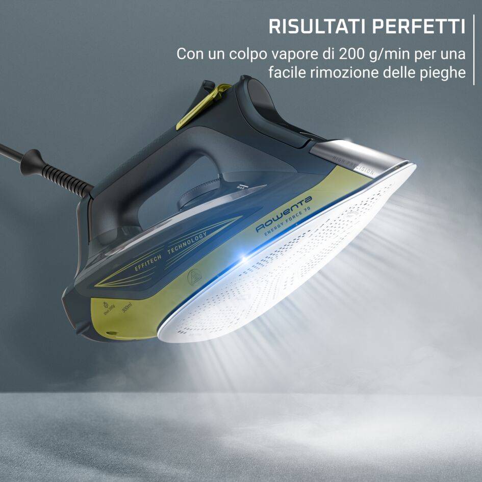 Energy Force 70, Ferro a Vapore, 200 g/min, Eco-control, Microsteam 400, Grey & Green