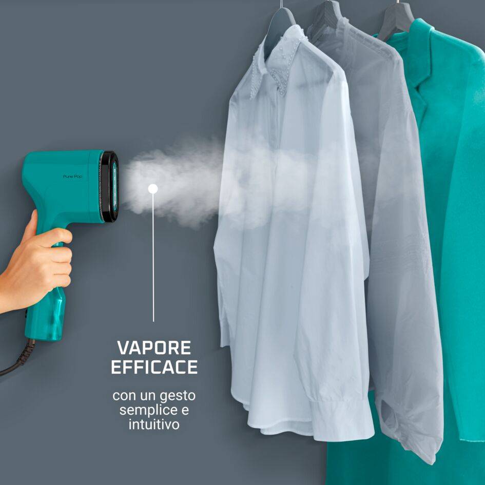 Pure Pop, Stiratore Verticale Portatile, Pad Reversibile, Aqua