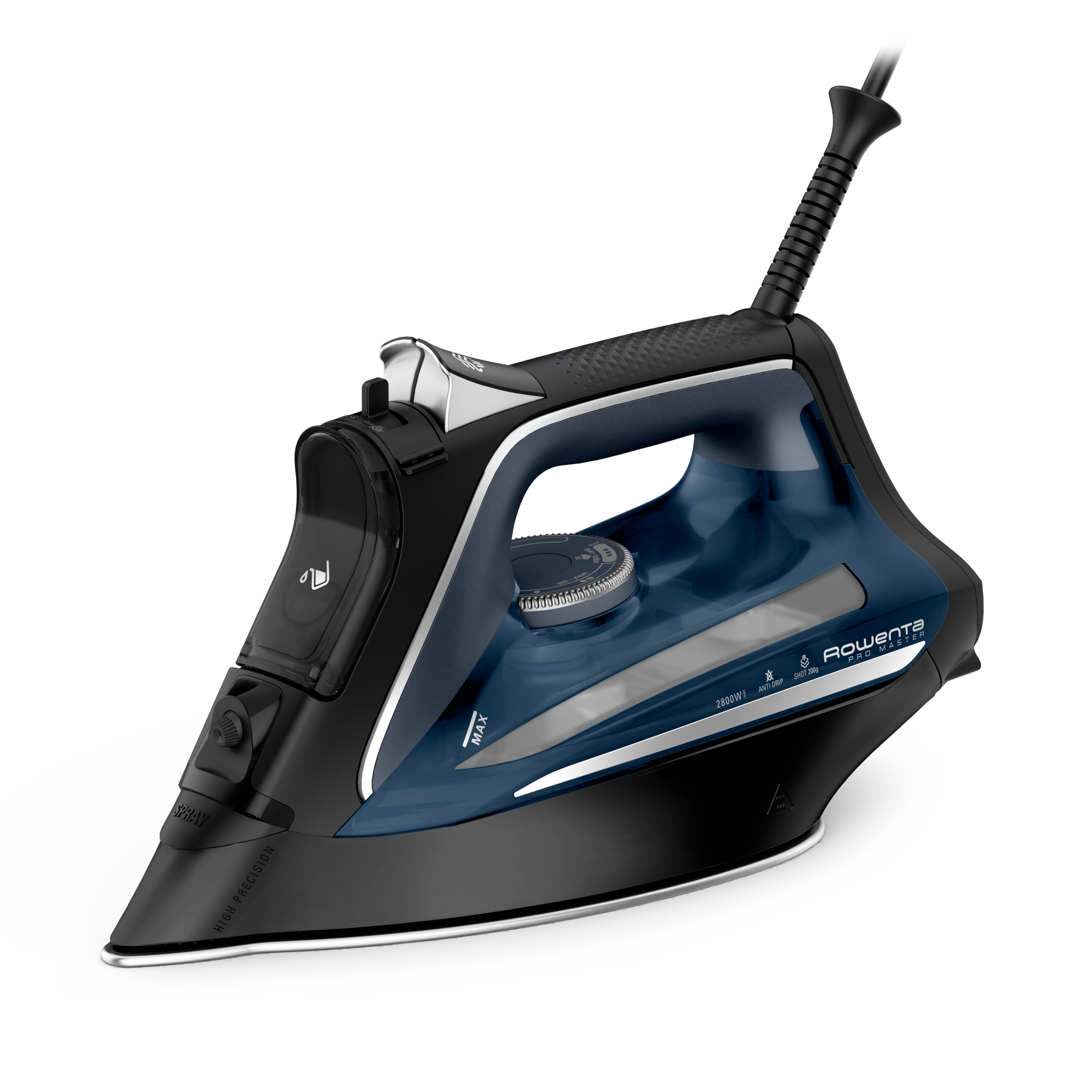 Ferro da stiro Pro Master per risultati professionali, potente distribuzione del vapore, punta ad alta precisione