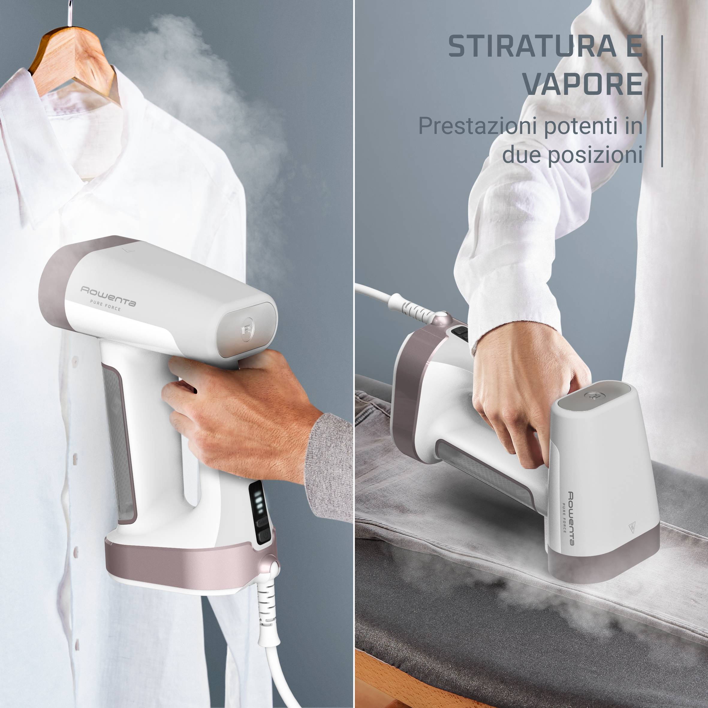 Pure Force, Stiratore Verticale, Tecnologia 2-in-1, 90 g/min