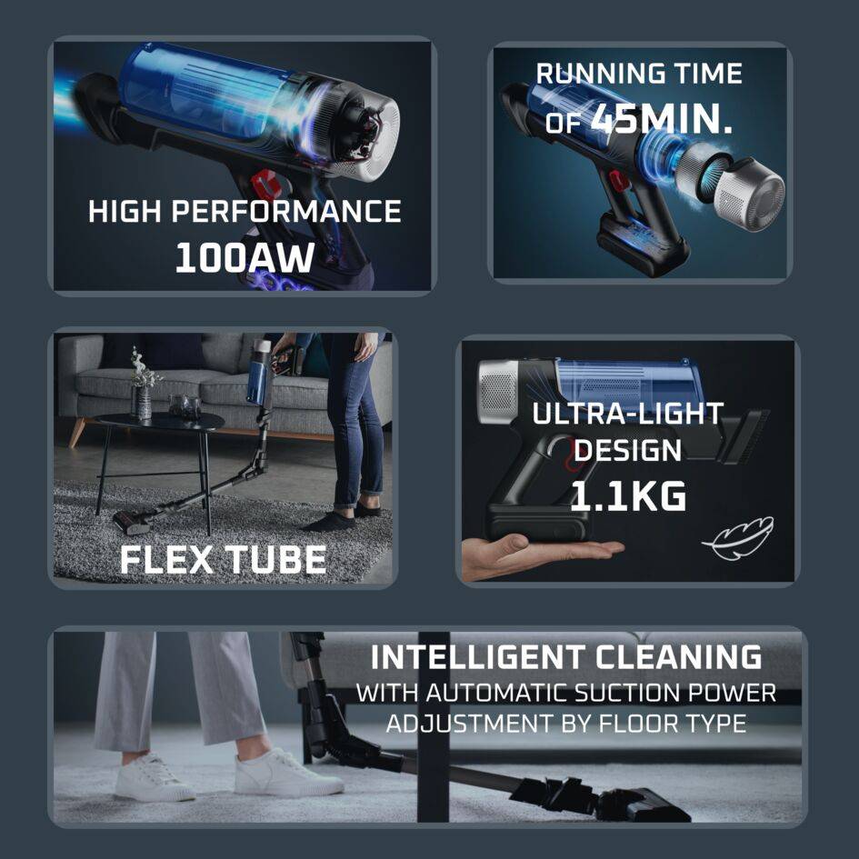 X-FORCE FLEX 9.60 AQUA, Aspirapolvere Senza Filo