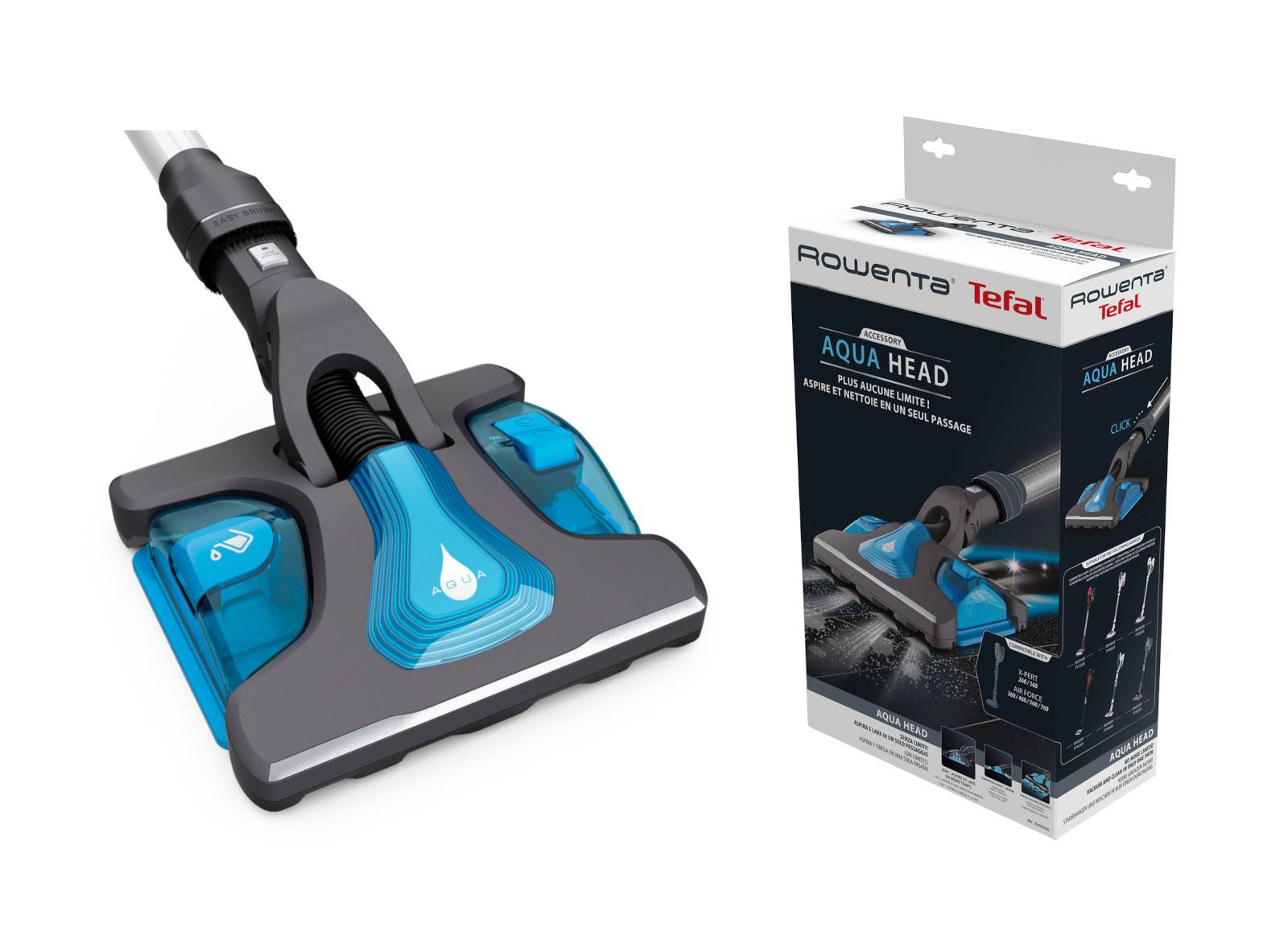 Spazzola aspirapolvere Aqua Head e 2 salviettine ZR009500 (Air Force)