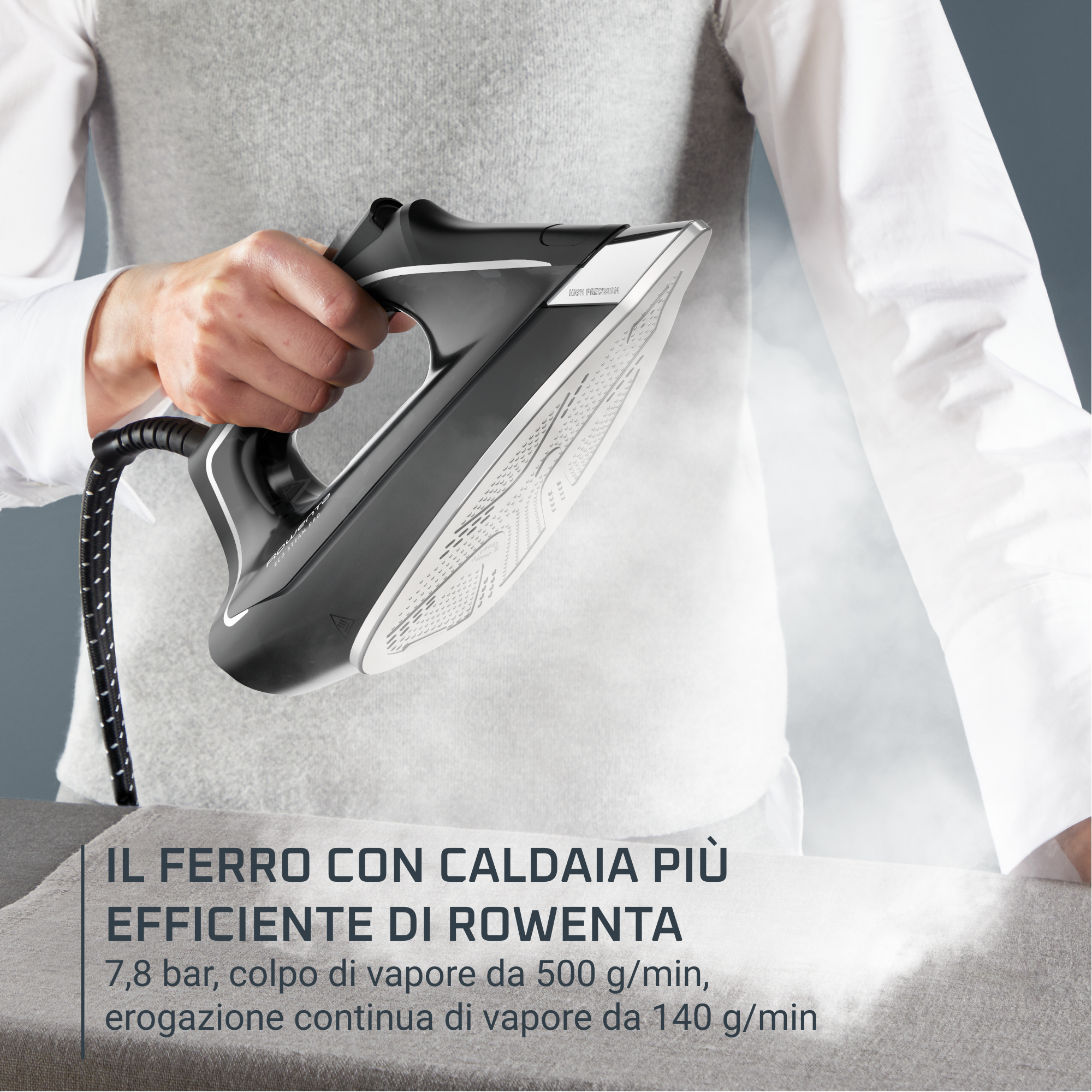 Ferro con caldaia ad alta pressione Rowenta Eco Steam Pro
