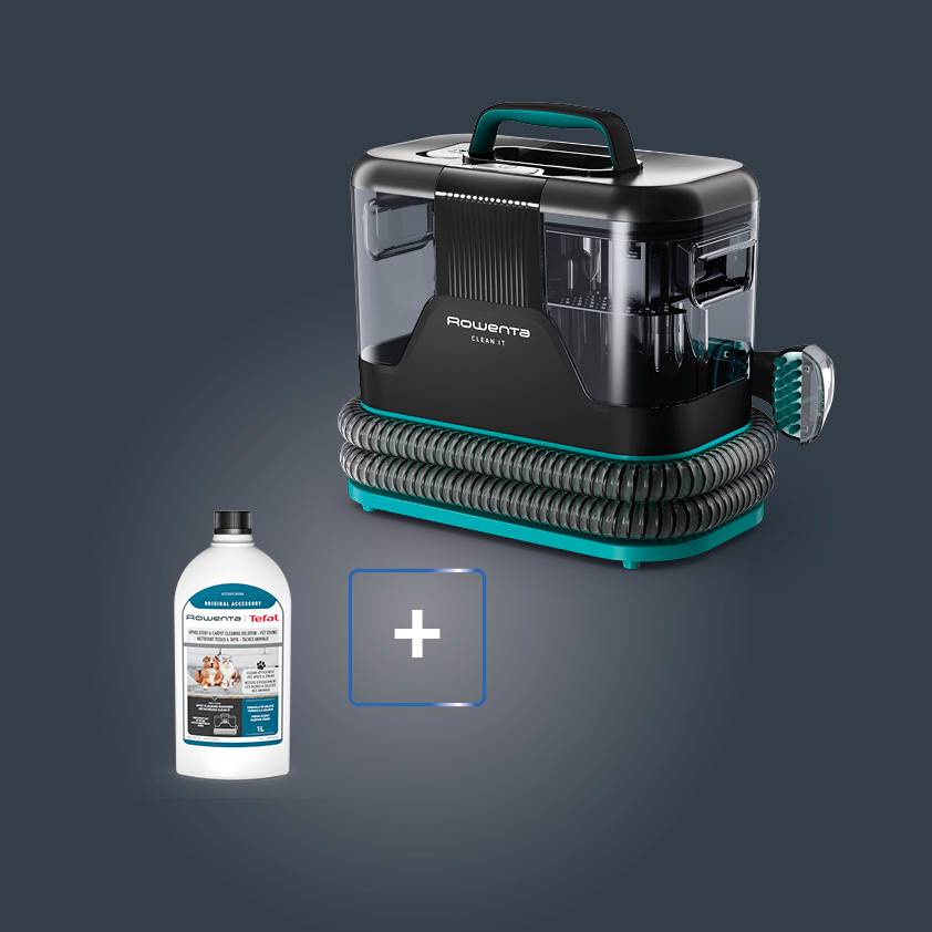 Pack Esclusivo Online - Clean It, Lavatappeti con detergente incluso + Flacone extra da 1L specifico per macchie da animali domestici e macchie